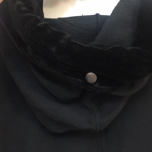 NWOT Free People | Black Velvet Detail Coat - Picture 7 of 11